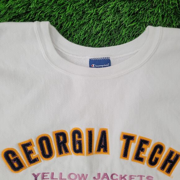 Vintage Georgia-Tech Yellow-Jackets Sweatshirt Womens Large 23x23 - Picture 9 of 16